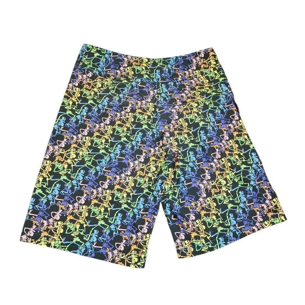 Jammin Warrior Grateful Dead Board Shorts Swim Trunks Mens L Black Skeletons